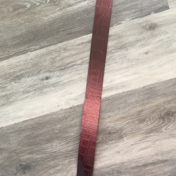 Garuglier’s leather belt XL maroon purple stones silver buckle made in … - Picture 7 of 17